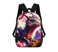 sinyumoney Mochila Escolar Infantil Dragon Amidst Cherry Blossoms -7 Mochila Escolar Infantil De Moda Informal Mochilas De Viaje Con Estampado 3D Divertidas Y Geniales Bolsas Para Libros 17inch