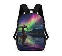 sinyumoney Mochila Escolar Infantil Dragon In Aurora Borealis Mochila Infantil Estampada Mochila De Viaje Para Niños Y Niñas Mochila Escolar 17inch