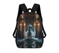 sinyumoney Mochila Escolar Infantil Dragon in Gothic Hall Mochila Infantil Estampada Mochila De Viaje Para Niños Y Niñas Mochila Escolar 17inch