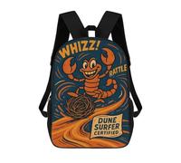 sinyumoney Mochila Escolar Infantil Dune Surfer Certified Cartoon Scorpion Mochila Infantil Estampada Mochila De Viaje Para Niños Y Niñas Mochila Escolar 17inch