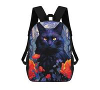 sinyumoney Mochila Escolar Infantil Elegant Cat Mochila Infantil Estampada Mochila De Viaje Para Niños Y Niñas Mochila Escolar 17inch