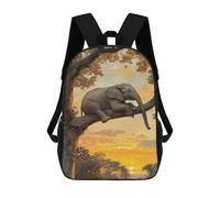 sinyumoney Mochila Escolar Infantil Elephant in Tree at Sunset Mochila Escolar Infantil De Moda Informal Mochilas De Viaje Con Estampado 3D Divertidas Y Geniales Bolsas Para Libros 17inch