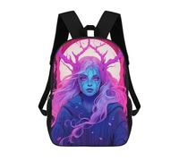 sinyumoney Mochila Escolar Infantil Enchanted Moonlit Portrait Mochila Infantil Estampada Mochila De Viaje Para Niños Y Niñas Mochila Escolar 17inch