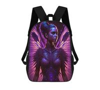 sinyumoney Mochila Escolar Infantil Ethereal Angelic Figure Mochila Escolar Infantil De Moda Informal Mochilas De Viaje Con Estampado 3D Divertidas Y Geniales Bolsas Para Libros 17inch