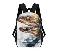 sinyumoney Mochila Escolar Infantil Fangs of The Wild Mochila Escolar Infantil De Moda Informal Mochilas De Viaje Con Estampado 3D Divertidas Y Geniales Bolsas Para Libros 17inch