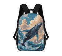 sinyumoney Mochila Escolar Infantil Fantasy Sea Whale Mochila De Moda Para Adolescentes Mochila Informal Para Niño Y Niña Mochila Escolar Para Adolescentes Mochila Impresa En 3D 17inch