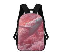 sinyumoney Mochila Escolar Infantil Floral Whale in Pink Clouds Mochila De Moda Para Adolescentes Mochila Informal Para Niño Y Niña Mochila Escolar Para Adolescentes Mochila Impresa En 3D 17inch