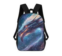 sinyumoney Mochila Escolar Infantil Galactic Dragon Majesty Mochila Escolar Infantil De Moda Informal Mochilas De Viaje Con Estampado 3D Divertidas Y Geniales Bolsas Para Libros 17inch
