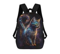 sinyumoney Mochila Escolar Infantil Galactic Whiskered Wonder Mochila Infantil Estampada Mochila De Viaje Para Niños Y Niñas Mochila Escolar 17inch