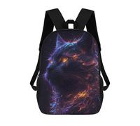 sinyumoney Mochila Escolar Infantil Galaxy Cat on Fire Mochila Infantil Estampada Mochila De Viaje Para Niños Y Niñas Mochila Escolar 17inch
