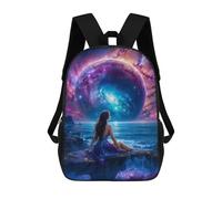 sinyumoney Mochila Escolar Infantil Galaxy Lady Mochila De Moda Para Adolescentes Mochila Informal Para Niño Y Niña Mochila Escolar Para Adolescentes Mochila Impresa En 3D 17inch