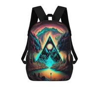 sinyumoney Mochila Escolar Infantil Gate to The Celestial Realm Mochila Infantil Estampada Mochila De Viaje Para Niños Y Niñas Mochila Escolar 17inch