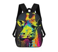 sinyumoney Mochila Escolar Infantil Giraffe PopArt Animal Mochila De Moda Para Adolescentes Mochila Informal Para Niño Y Niña Mochila Escolar Para Adolescentes Mochila Impresa En 3D 17inch