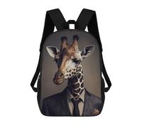 sinyumoney Mochila Escolar Infantil Giraffe Suit Animal Mochila De Moda Para Adolescentes Mochila Informal Para Niño Y Niña Mochila Escolar Para Adolescentes Mochila Impresa En 3D 17inch