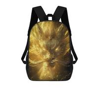 sinyumoney Mochila Escolar Infantil Golden Dragon Mochila Escolar Infantil De Moda Informal Mochilas De Viaje Con Estampado 3D Divertidas Y Geniales Bolsas Para Libros 17inch