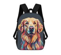 sinyumoney Mochila Escolar Infantil Golden Retriever Colorful Mochila De Moda Para Adolescentes Mochila Informal Para Niño Y Niña Mochila Escolar Para Adolescentes Mochila Impresa En 3D 17inch