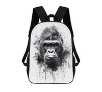 sinyumoney Mochila Escolar Infantil Gorilla Beauty Black Ink Mochila Escolar Infantil De Moda Informal Mochilas De Viaje Con Estampado 3D Divertidas Y Geniales Bolsas Para Libros 17inch