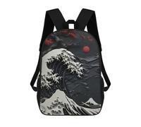 sinyumoney Mochila Escolar Infantil Great Wave Off Kanagawa Mochila Escolar Infantil De Moda Informal Mochilas De Viaje Con Estampado 3D Divertidas Y Geniales Bolsas Para Libros 17inch