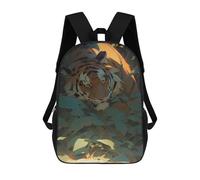 sinyumoney Mochila Escolar Infantil Hidden Tiger in Shadows -1 Mochila Infantil Estampada Mochila De Viaje Para Niños Y Niñas Mochila Escolar 17inch
