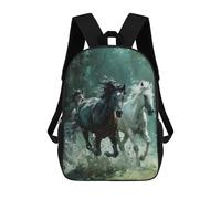 sinyumoney Mochila Escolar Infantil Horse Running In Water Mochila Escolar Infantil De Moda Informal Mochilas De Viaje Con Estampado 3D Divertidas Y Geniales Bolsas Para Libros 17inch