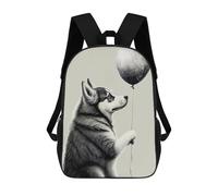 sinyumoney Mochila Escolar Infantil Husky Balloon Dog Mochila Infantil Estampada Mochila De Viaje Para Niños Y Niñas Mochila Escolar 17inch