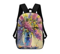 sinyumoney Mochila Escolar Infantil Impresa En 3D A Bouquet of Lilac Mochila De Viaje De Alta Capacidad Para Libros Mochilas De Moda Para Niños Mochila Escolar Informal 17inch