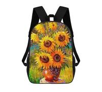 sinyumoney Mochila Escolar Infantil Impresa En 3D A Bouquet of Sunflowers Para Niños, Mochila De Viaje De Alta Capacidad, Mochila Informal Para Niños 17inch
