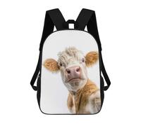 sinyumoney Mochila Escolar Infantil Impresa En 3D A Cow Taking A Selfie Mochila Mochilas Deportivas Para Niños Y Niñas Mochila De Moda 17inch