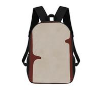 sinyumoney Mochila Escolar Infantil Impresa En 3D Abstract Beige And Red Art Mochila De Viaje De Alta Capacidad Para Libros Mochilas De Moda Para Niños Mochila Escolar Informal 17inch