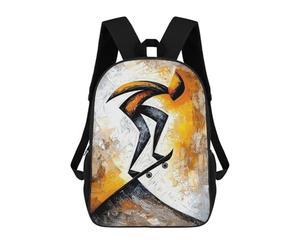 sinyumoney Mochila Escolar Infantil Impresa En 3D Abstract Cubist Skateboarder in Action on The Ramp Art Mochila Escolar Infantil Mochilas De Viaje Mochilas De Moda Mochilas De Gran Capacidad 17inch