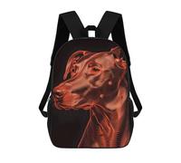 sinyumoney Mochila Escolar Infantil Impresa En 3D Abstract Doberman Dog Portrait Para Niños, Mochila De Viaje De Alta Capacidad, Mochila Informal Para Niños 17inch