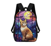 sinyumoney Mochila Escolar Infantil Impresa En 3D Abstract Japanese Bobtail Mochila Mochilas Deportivas Para Niños Y Niñas Mochila De Moda 17inch