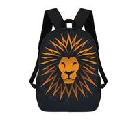 sinyumoney Mochila Escolar Infantil Impresa En 3D Abstract Lion Vector Portrait with Spiked Mane Mochila Mochilas Deportivas Para Niños Y Niñas Mochila De Moda 17inch