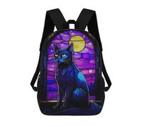 sinyumoney Mochila Escolar Infantil Impresa En 3D Abstract Russian Blue Cat Mochila De Viaje De Alta Capacidad Para Libros Mochilas De Moda Para Niños Mochila Escolar Informal 17inch