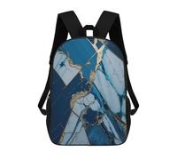 sinyumoney Mochila Escolar Infantil Impresa En 3D Abstract Sapphire Kintsugi Mochila Mochilas Deportivas Para Niños Y Niñas Mochila De Moda 17inch