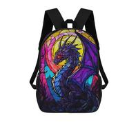 sinyumoney Mochila Escolar Infantil Impresa En 3D Abstract Skeleton Dragon Mochilas Para Libros Mochilas De Viaje Informales Mochila De Gran Capacidad Para Niños 17inch