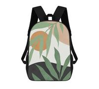 sinyumoney Mochila Escolar Infantil Impresa En 3D Abstract Tropical Leaves Para Niños, Mochila De Viaje De Alta Capacidad, Mochila Informal Para Niños 17inch