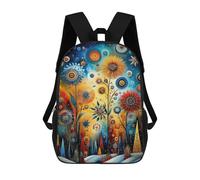 sinyumoney Mochila Escolar Infantil Impresa En 3D Abstract Winter Garden - Surreal Festive Decorative Art Mochilas Para Libros Mochilas De Viaje Informales Mochila De Gran Capacidad Para Niños 17inch