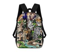 sinyumoney Mochila Escolar Infantil Impresa En 3D African Wildlife Collage Mochila Mochilas Deportivas Para Niños Y Niñas Mochila De Moda 17inch