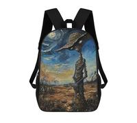 sinyumoney Mochila Escolar Infantil Impresa En 3D Alien Art XXVIII Para Niños, Mochila De Viaje De Alta Capacidad, Mochila Informal Para Niños 17inch