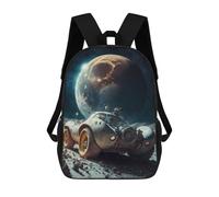sinyumoney Mochila Escolar Infantil Impresa En 3D Alien Car on A Distant Planet Para Niños, Mochila De Viaje De Alta Capacidad, Mochila Informal Para Niños 17inch
