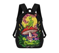sinyumoney Mochila Escolar Infantil Impresa En 3D Alien Mushroom Fantasy Mochila Mochilas Deportivas Para Niños Y Niñas Mochila De Moda 17inch