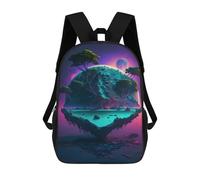 sinyumoney Mochila Escolar Infantil Impresa En 3D Alien Planet with Trees -1 Mochilas Para Libros Mochilas De Viaje Informales Mochila De Gran Capacidad Para Niños 17inch