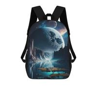 sinyumoney Mochila Escolar Infantil Impresa En 3D Alien Waterfall Landscape Mochilas De Moda Informales Mochilas Infantiles Mochila Informal Para Exteriores Bolsas De Viaje Bonitas 17inch