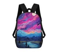 sinyumoney Mochila Escolar Infantil Impresa En 3D Alpine Meadow Stream Mochilas De Viaje De Alta Capacidad Para Niños Mochilas De Libros De Moda Mochila Escolar Infantil 17inch