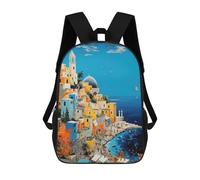 sinyumoney Mochila Escolar Infantil Impresa En 3D Amalfi Coast Italy Mochila Mochilas Deportivas Para Niños Y Niñas Mochila De Moda 17inch