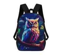 sinyumoney Mochila Escolar Infantil Impresa En 3D Amazing Owl 3d Mochilas Para Libros Mochilas Escolares De Viaje De Alta Capacidad Para Niños/estudiantes/adultos 17inch