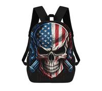 sinyumoney Mochila Escolar Infantil Impresa En 3D American Flag Skull Artwork-5 Mochilas De Viaje De Alta Capacidad Para Niños Mochilas De Libros De Moda Mochila Escolar Infantil 17inch