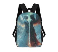 sinyumoney Mochila Escolar Infantil Impresa En 3D Angel Vs Demon Mochila Mochilas Deportivas Para Niños Y Niñas Mochila De Moda 17inch