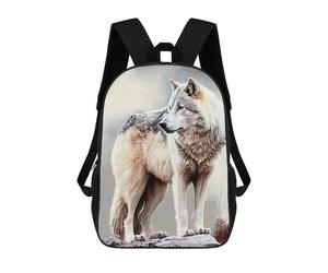 sinyumoney Mochila Escolar Infantil Impresa En 3D Arctic Gray Wolf Mochila Escolar Infantil Mochilas De Viaje Mochilas De Moda Mochilas De Gran Capacidad 17inch